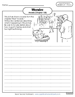 Picture Writing Prompt (Awards) Book Wonder Worksheet