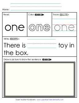 Worksheet 3: One Sight Words Individual Worksheet