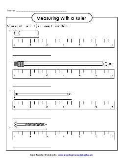 Nearest Half Inch Free 2nd Grade Math Worksheet