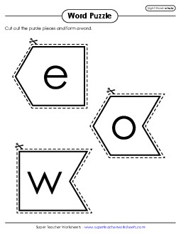 New Word Puzzle: Whole Worksheet