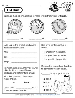 ELA Buzz: Week 8 Worksheets 36 through 40 Daily Ela Review Worksheet