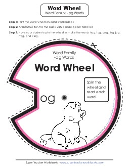 -og Word Wheel Phonics Worksheet