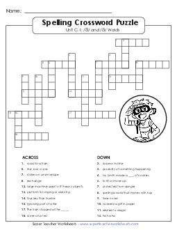 Crossword Puzzle (C-1) Free Spelling C Worksheet