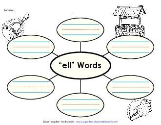 Word Web (-ell) Word Families Worksheet