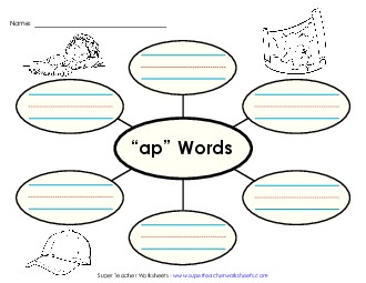 Word Web (-ap) Word Families Worksheet