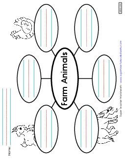 Farm Animals Word Web Worksheet