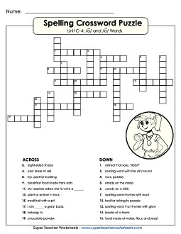 Crossword Puzzle (C-4) Spelling C Worksheet