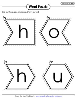 Word Puzzle: Through Sight Words Individual Worksheet