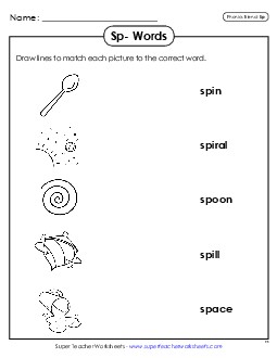 Matching Worksheet Phonics Blends Worksheet