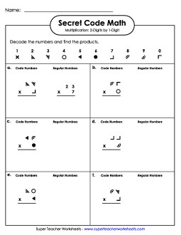 SCM: Multiplication: 2 Digits Times 1 Digit Worksheet