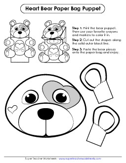 Valentine\'s Day: Bear Valentines Day Worksheet