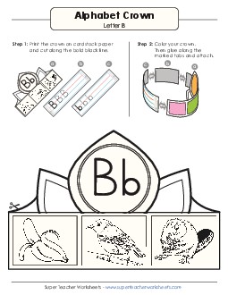 Letter B Hat Alphabet Worksheet