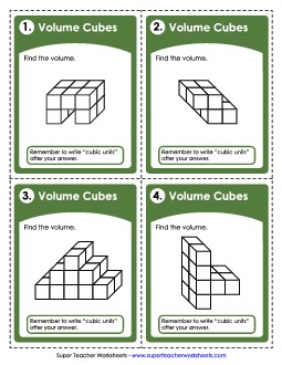 Volume: Counting Cubes (Intermediate) Worksheet