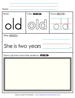 Worksheet 3: Old Sight Words Individual Worksheet