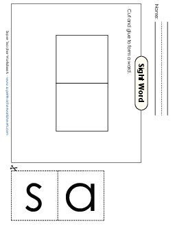 Large Cut-and-Glue: As Sight Words Individual Worksheet