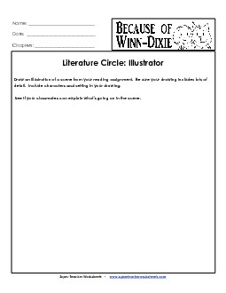 Lit. Circle: Illustrator Book Because Of Winn Dixie Worksheet