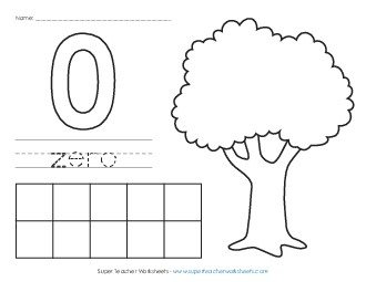 Apple Counting Mat: Zero Worksheet