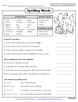 Question Worksheet (F-12) Free Spelling F Worksheet