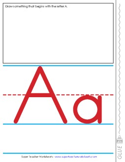 Alphabet Line (w/ Space for Student Pics) Worksheet