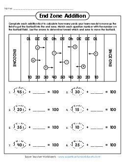 End Zone Addition Worksheet