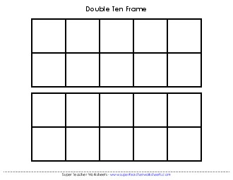 Double Ten Frame (Blank) Ten Frames Worksheet