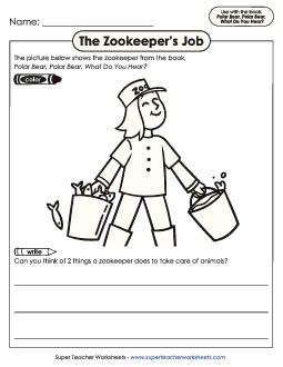 The Zookeeper\'s Job Picture Book Polar Bear Worksheet