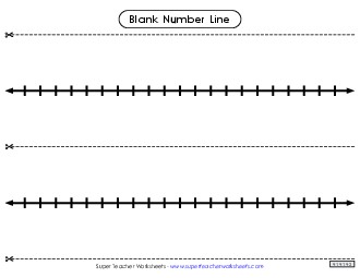 Blank Number Line (Small with Hash Marks) Counting Worksheet