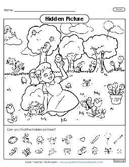 Easter Hidden Picture  Worksheet