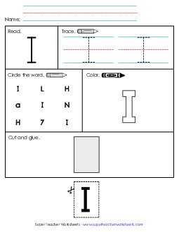 Worksheet 2: I Sight Words Individual Worksheet