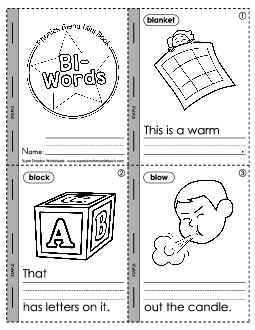 Word Slider (Bl- Words)  Phonics Blends Worksheet