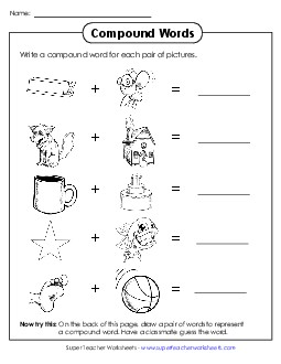 Compound Word Picture Puzzles #2 Worksheet