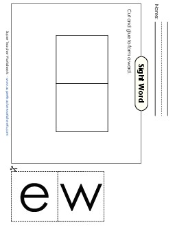 Large Cut-and-Glue: We Sight Words Individual Worksheet