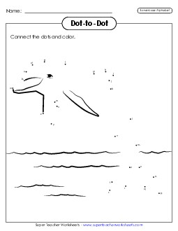 Lowercase Alphabet: Dolphin Worksheet