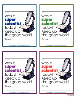 Super Scientist Note Teachingtools Worksheet