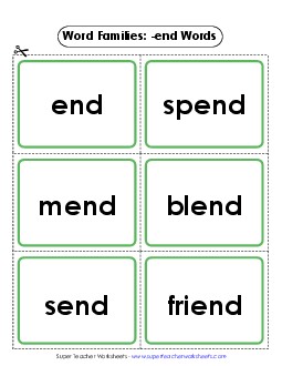 Word Family Units Classroom Teaching Material