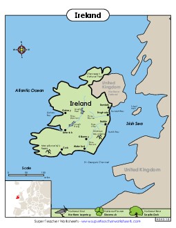 Ireland Map Worksheet