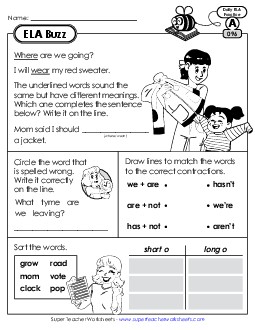 New ELA Buzz: Week 20<br>Worksheets 96 through 100 Worksheet