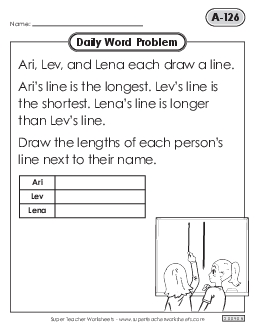 Daily Word Problems  A-126 through A-130 Worksheet