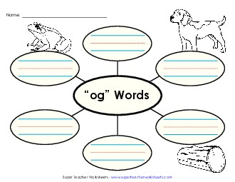 Word Web (-og) Word Families Worksheet