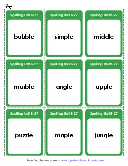 Flashcards (B-27) Spelling B Worksheet