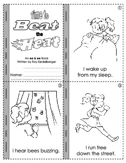 Beat the Heat (ee and ea) Minibooks Worksheet