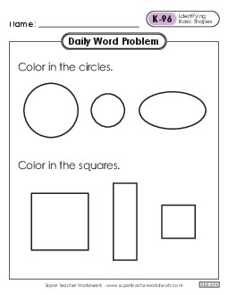 Daily Word Problems  K-96 through K-100 Worksheet