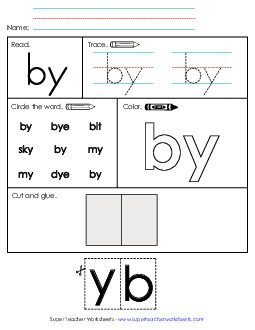 Worksheet 2: By Sight Words Individual Worksheet