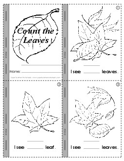 Fall: Count the Leaves Worksheet