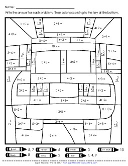 Addition: Police Car or Fire Truck Worksheet