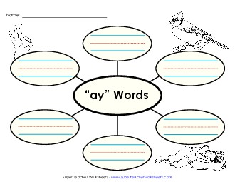 Word Web (-ay) Word Families Worksheet