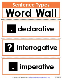 Sentence Types Sentences Worksheet