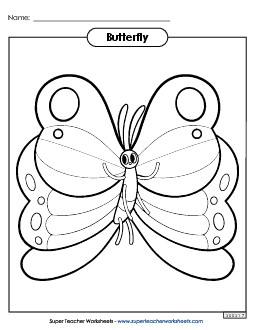 Butterfly Coloring Page Coloring Pages Worksheet