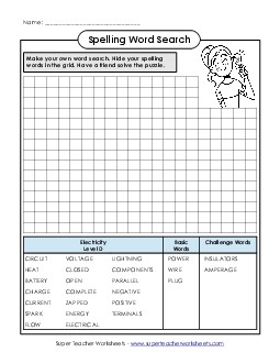 Make a Word Search Puzzle Spelling D Worksheet