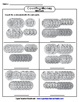 Counting Coins (UK) Free Money Uk Worksheet